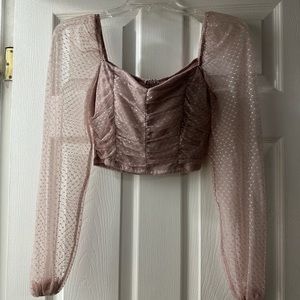 Light pink crop top